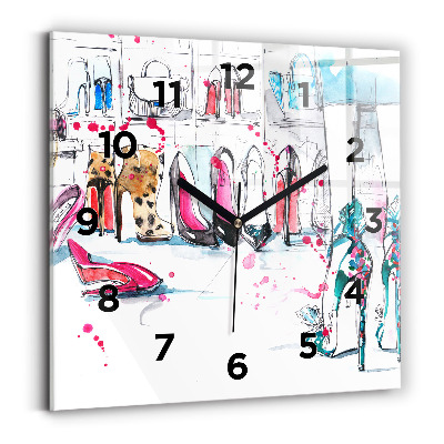 Horloge carrée en verre Élément de féminité