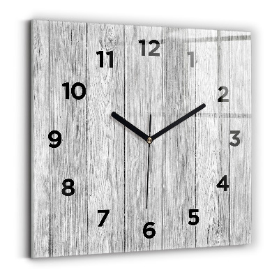 Pendule carrée en verre Panneaux en bois