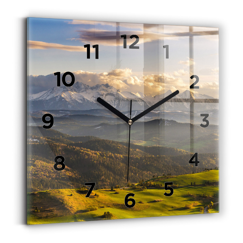 Horloge carrée en verre Pieniny - High Peak