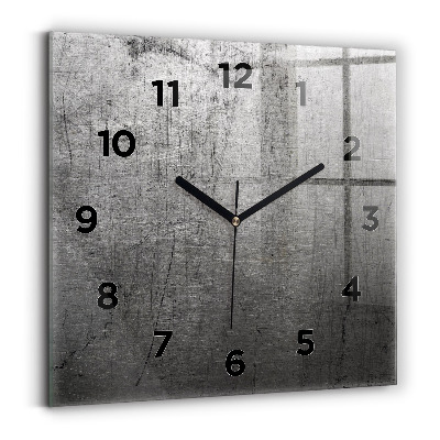 Horloge carrée en verre Mur métallique