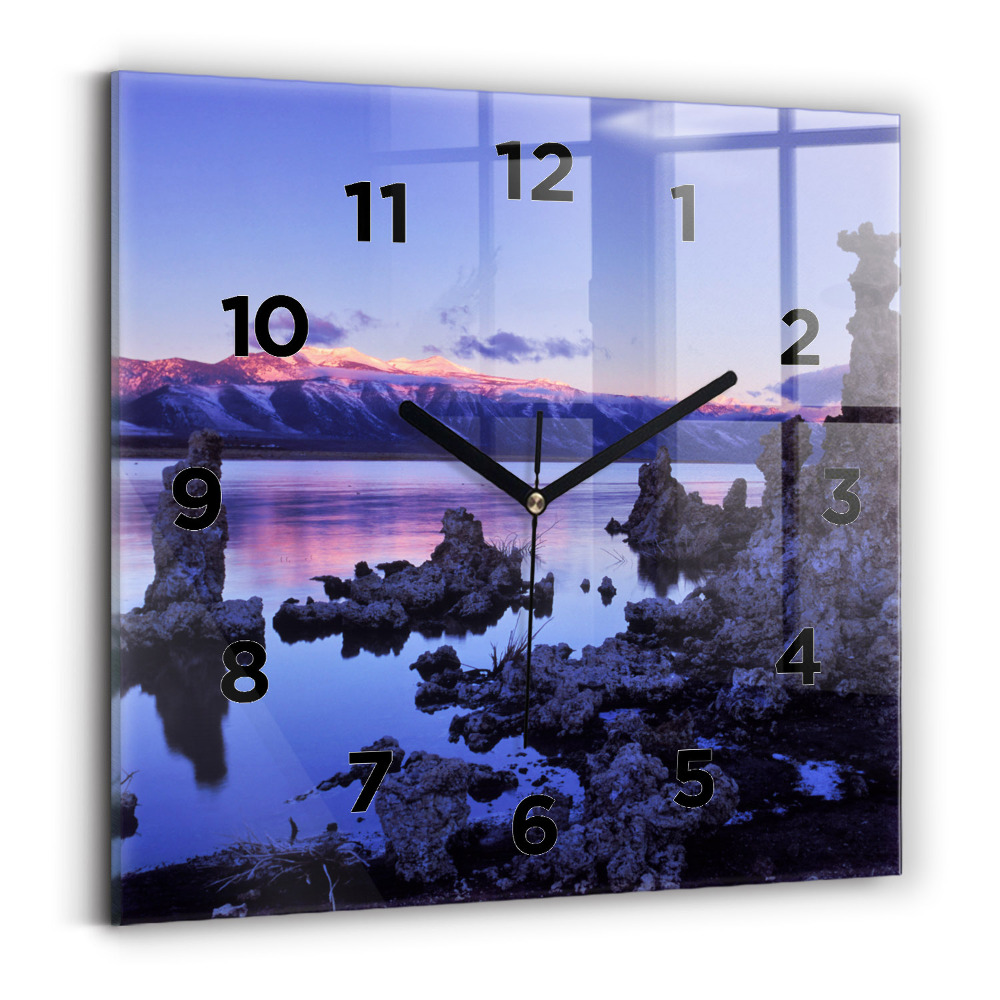 Horloge murale carrée Lac de Californie