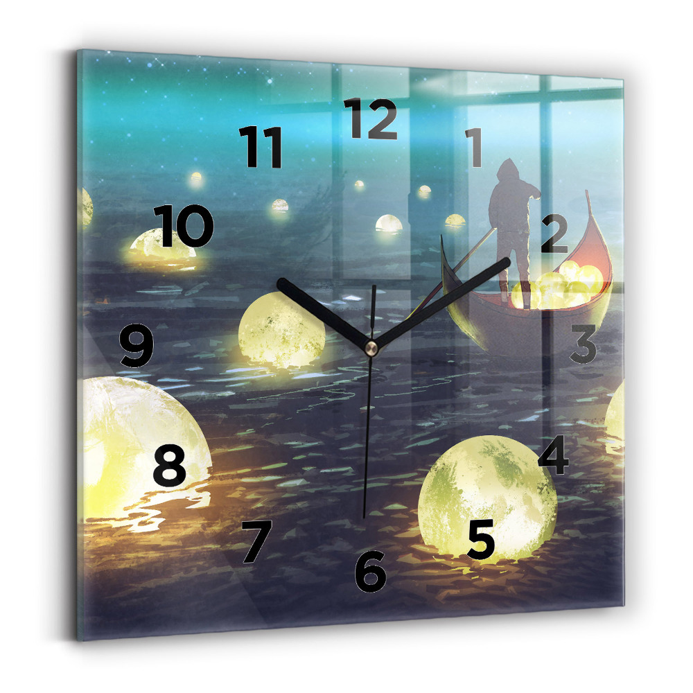 Horloge murale carrée Abstraction