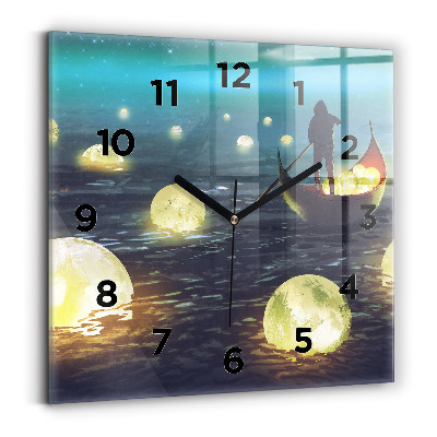 Horloge murale carrée Abstraction