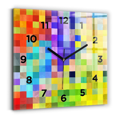 Horloge murale carrée Composition de carrés
