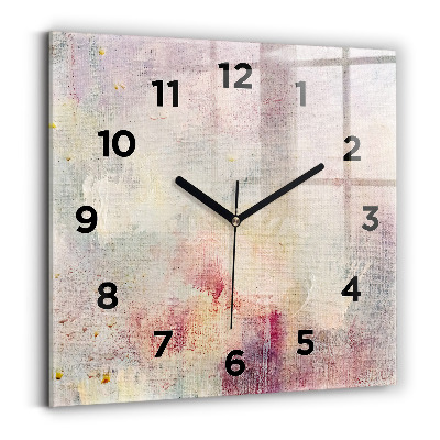 Horloge carrée en verre Abstraction peinte