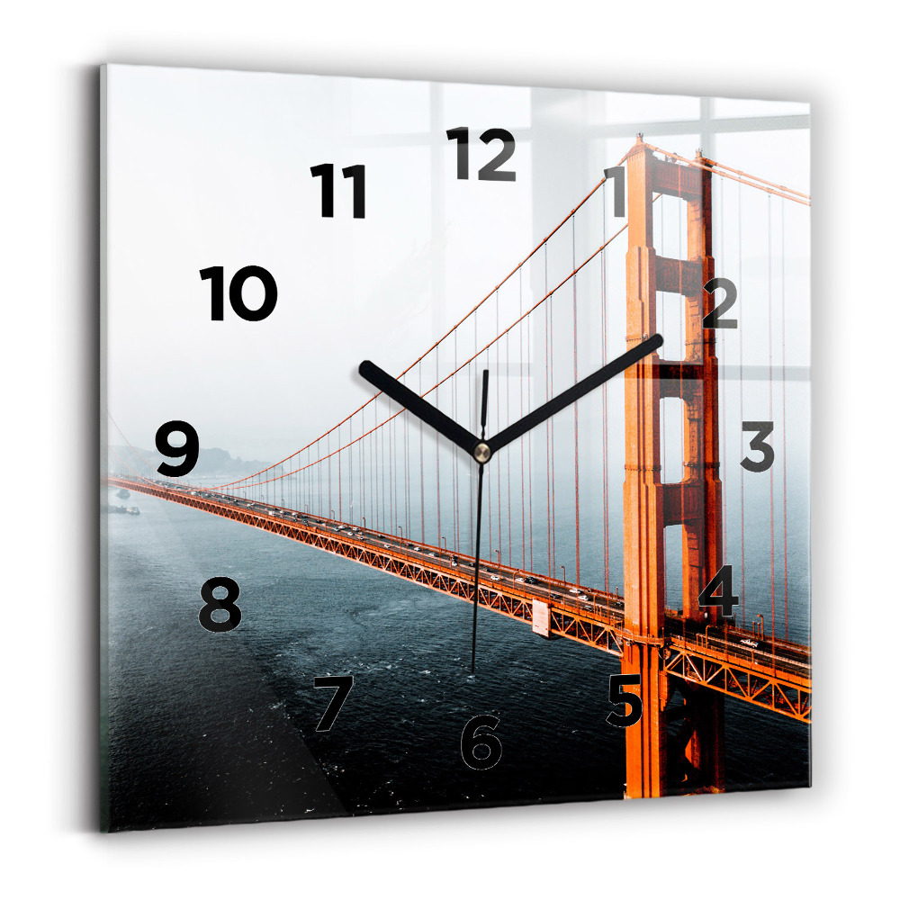 Horloge murale carrée Pont du Golden Gate