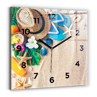 Pendule carrée en verre Accessoires de vacances