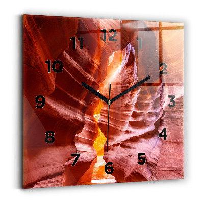 Horloge murale carrée Canyon de sable