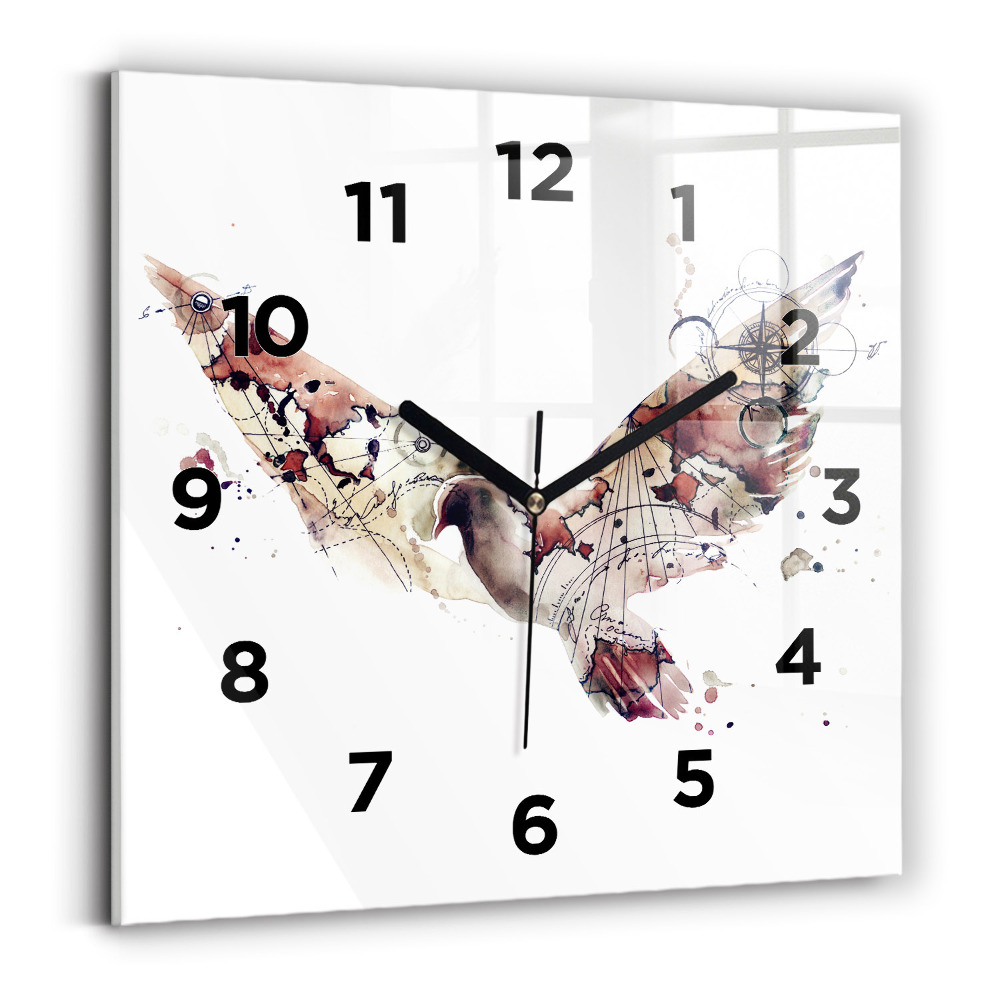 Horloge murale carrée Vue abstraite