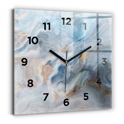 Horloge murale carrée Motif de marbre