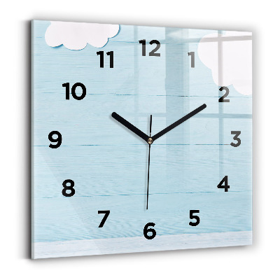 Pendule carrée en verre Tableau pour enfants