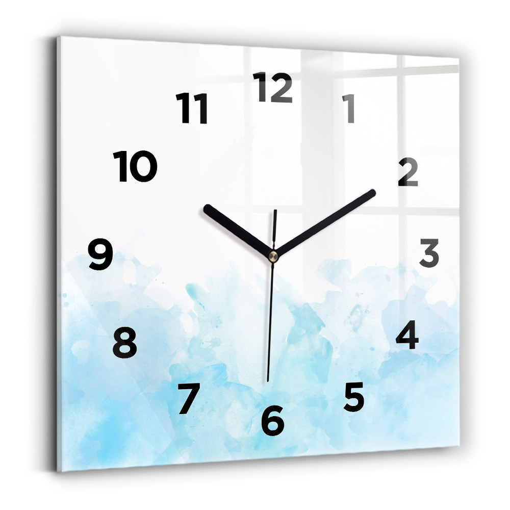 Horloge carrée en verre Taches peintes