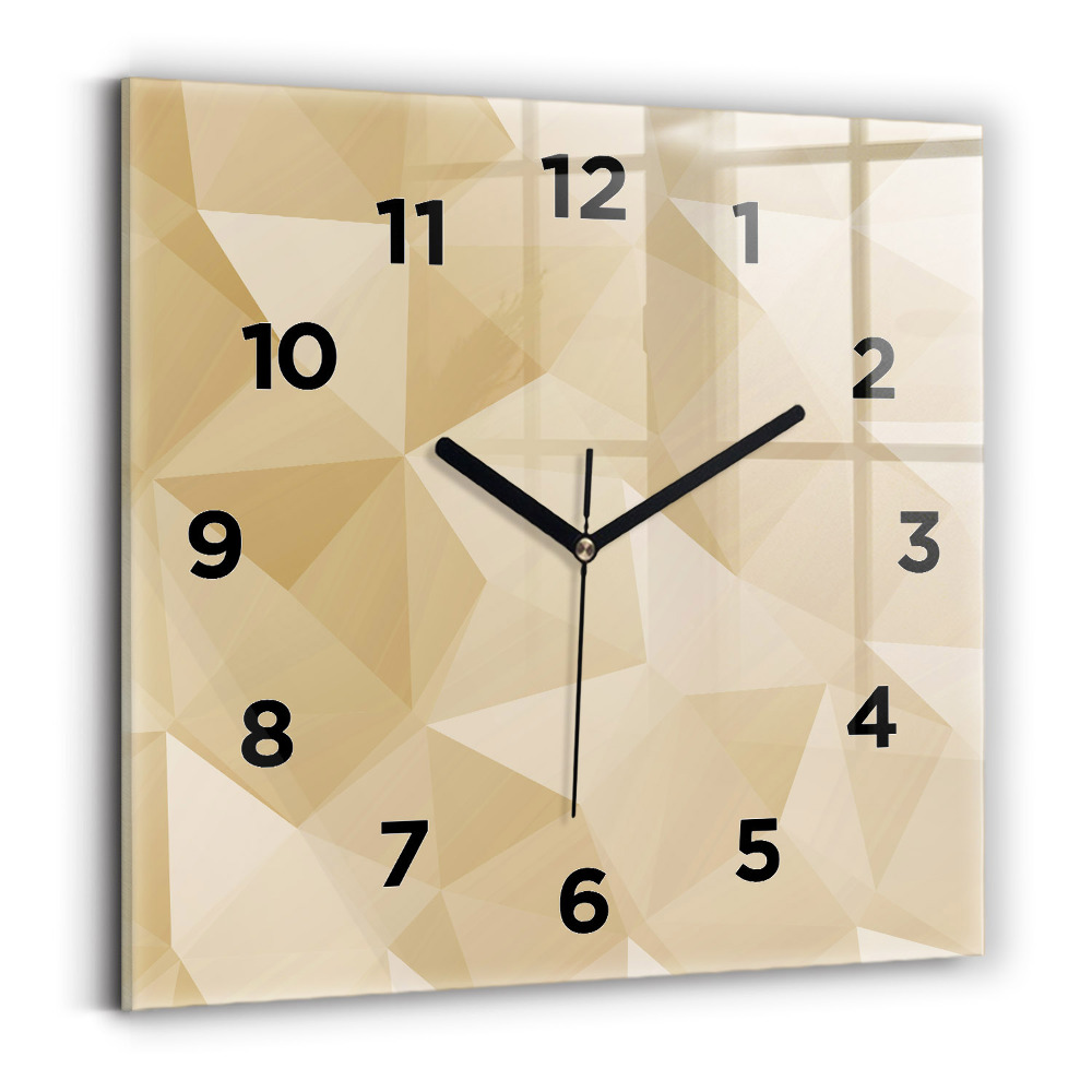 Horloge murale carrée Triangles abstrait