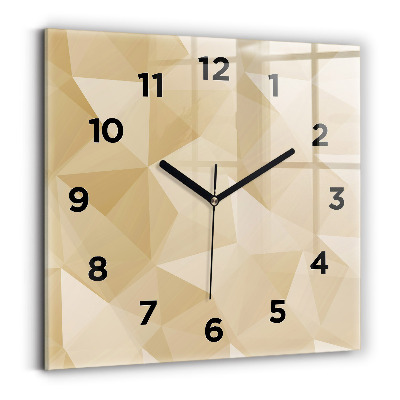 Horloge murale carrée Triangles abstrait