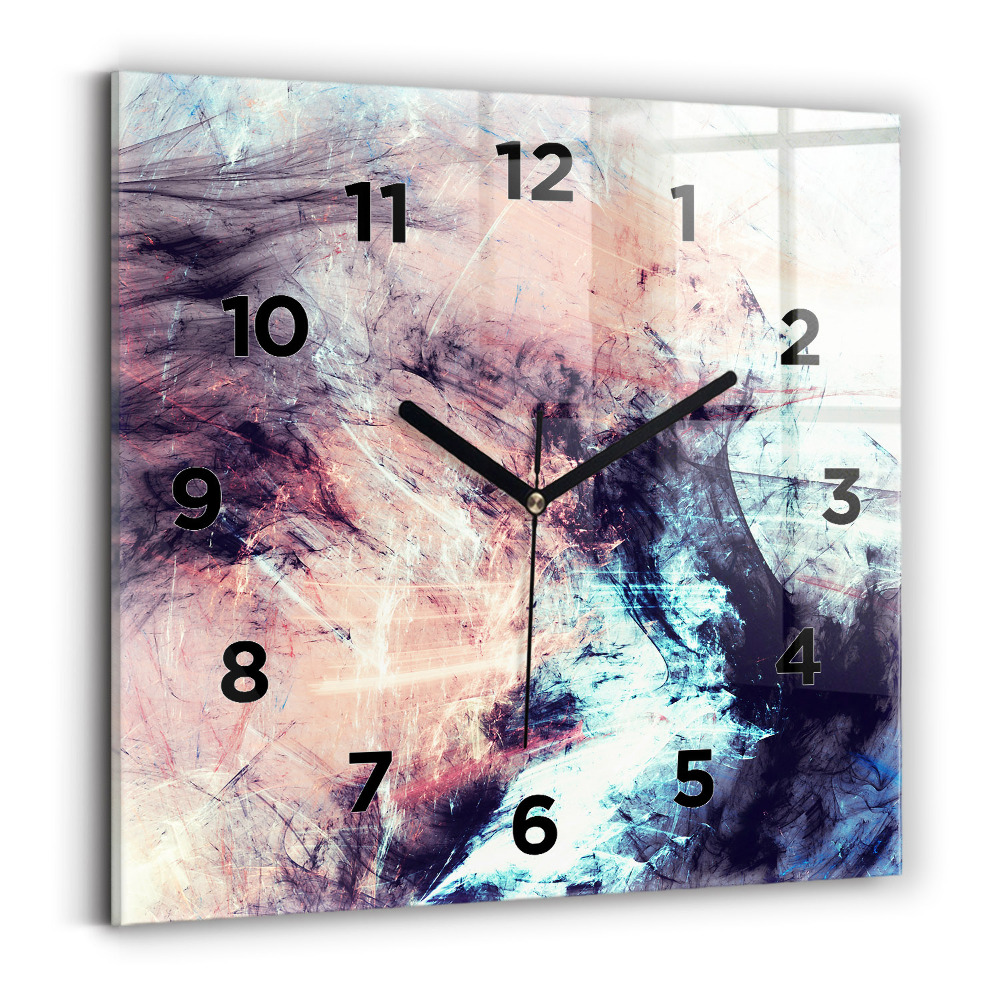 Horloge carrée en verre Image abstraite