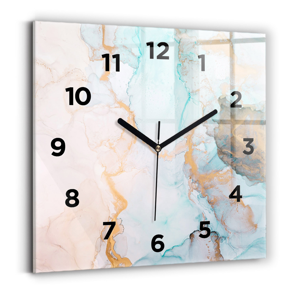 Horloge carrée en verre Image abstraite