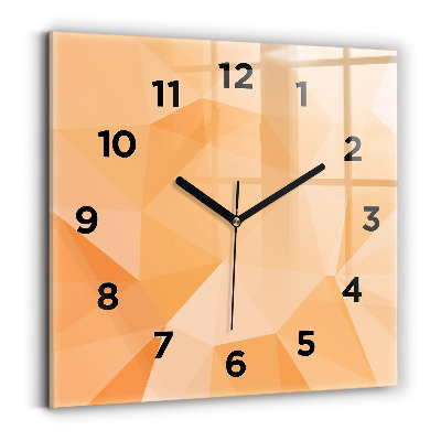 Pendule carrée en verre Triangles abstraits