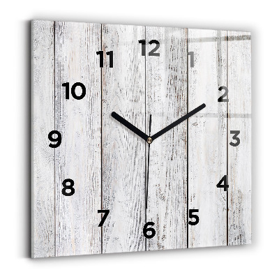 Pendule carrée en verre Planches peintes