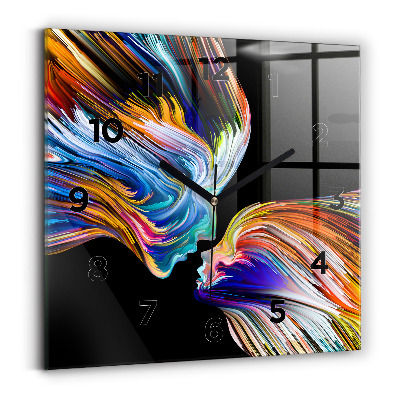 Horloge murale carrée Art émotionnel
