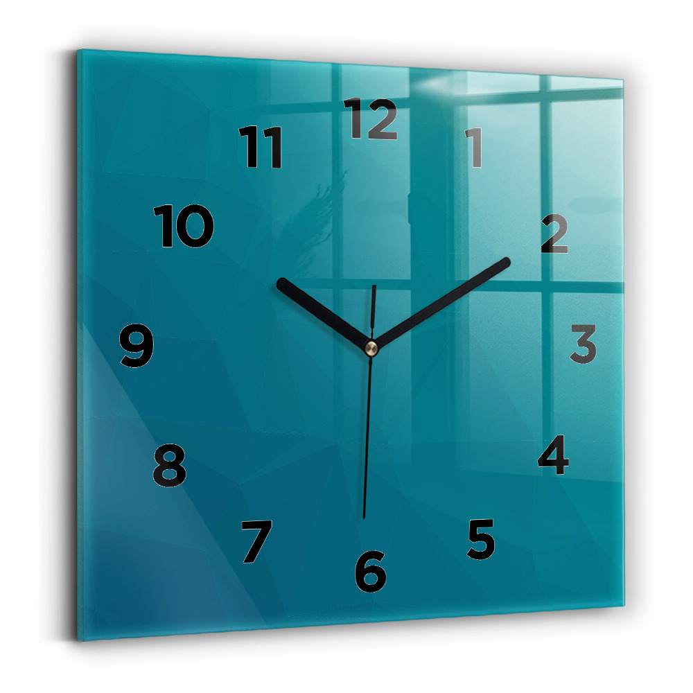 Horloge carrée en verre Abstraction marine