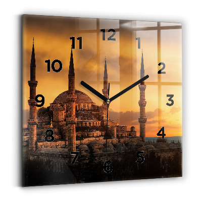 Horloge carrée en verre Mosquée d'Istanbul