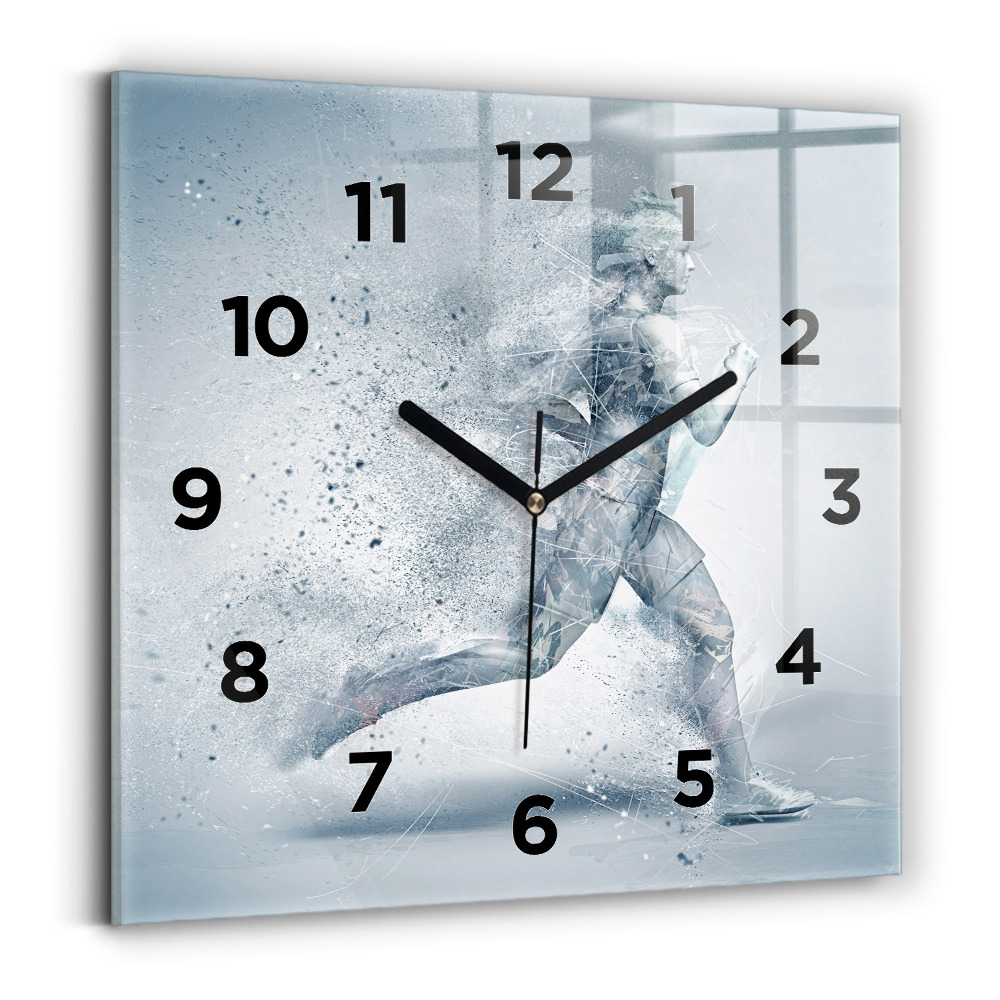 Pendule carrée en verre Homme courant