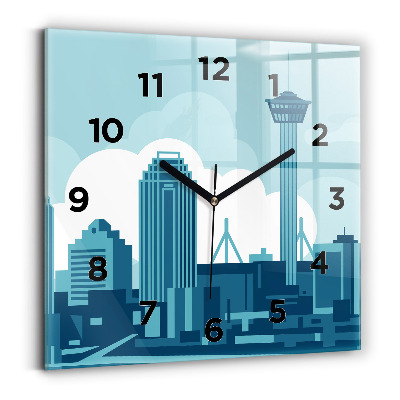 Horloge murale carrée Architecture aux États-Unis