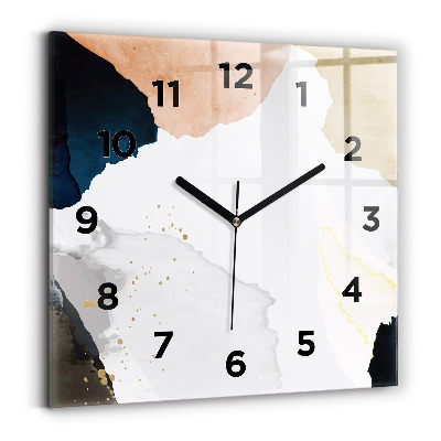 Horloge murale carrée Abstrait taches