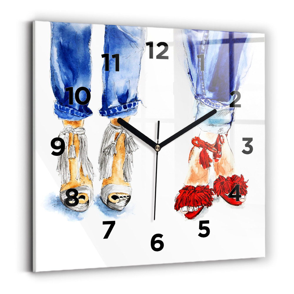 Horloge murale carrée Épingles pour femmes