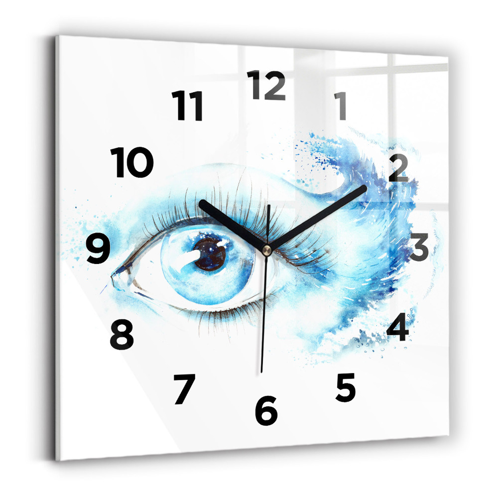 Horloge carrée en verre Œil marin