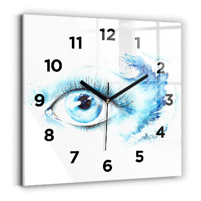Horloge carrée en verre Œil marin