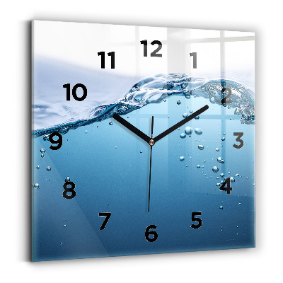 Horloge carrée en verre Vue sous-marine