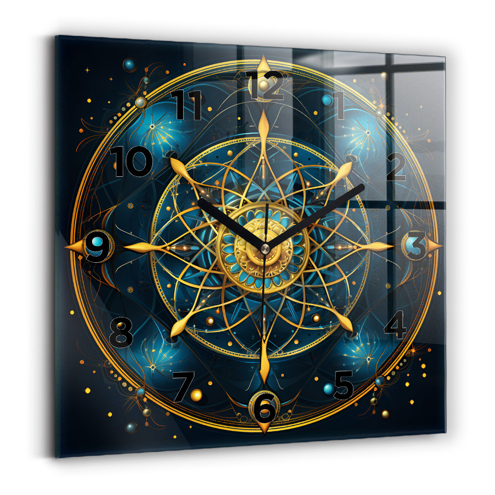 Horloge carrée en verre Horoscope