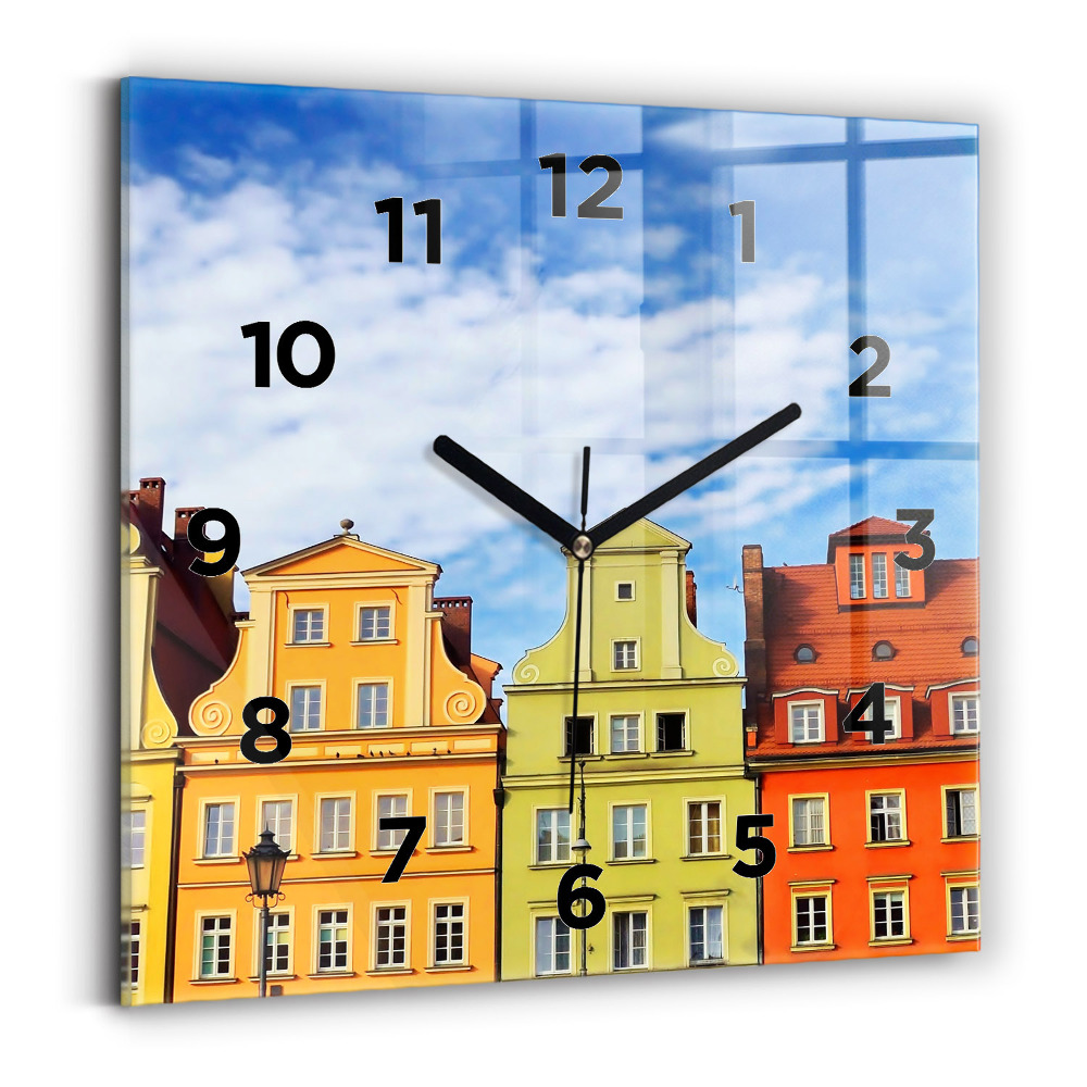 Horloge carrée en verre Wroclaw - Vieille ville