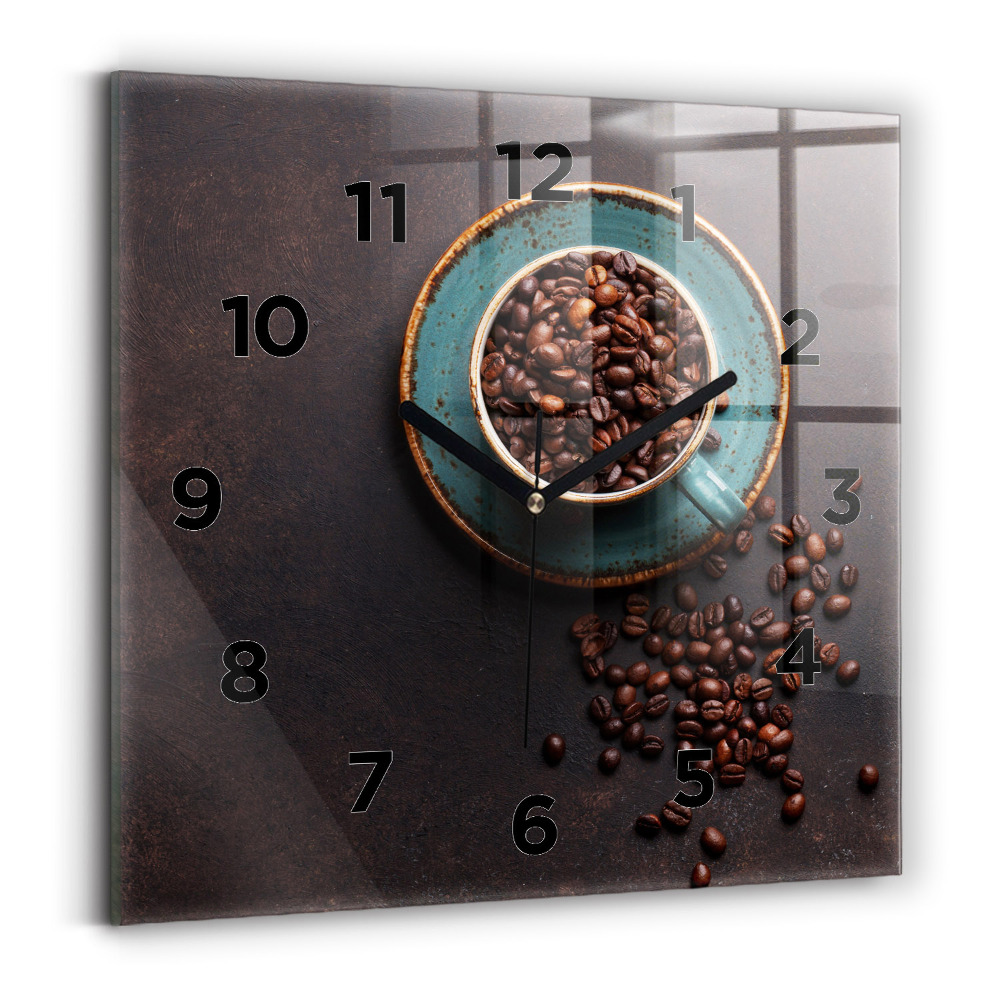 Horloge murale carrée Tasse de café