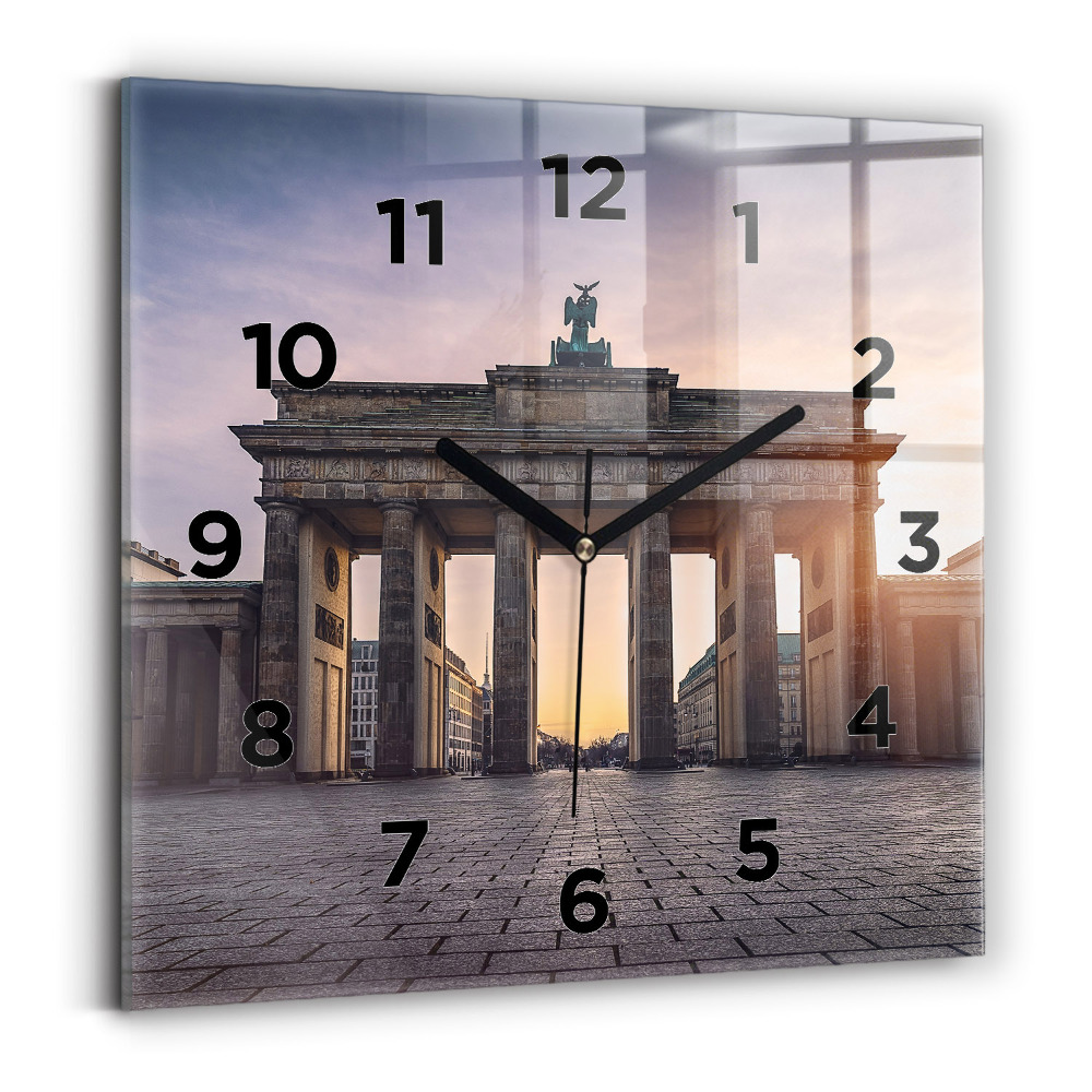 Horloge carrée en verre Porte de Brandebourg