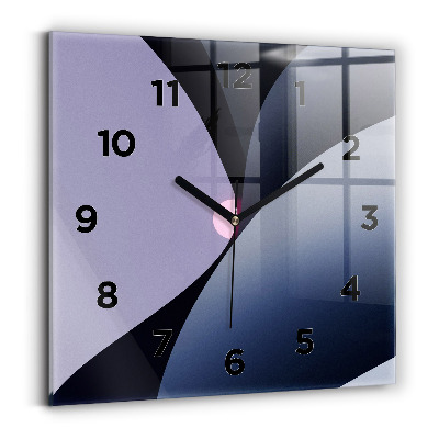 Pendule carrée en verre Soleil abstrait