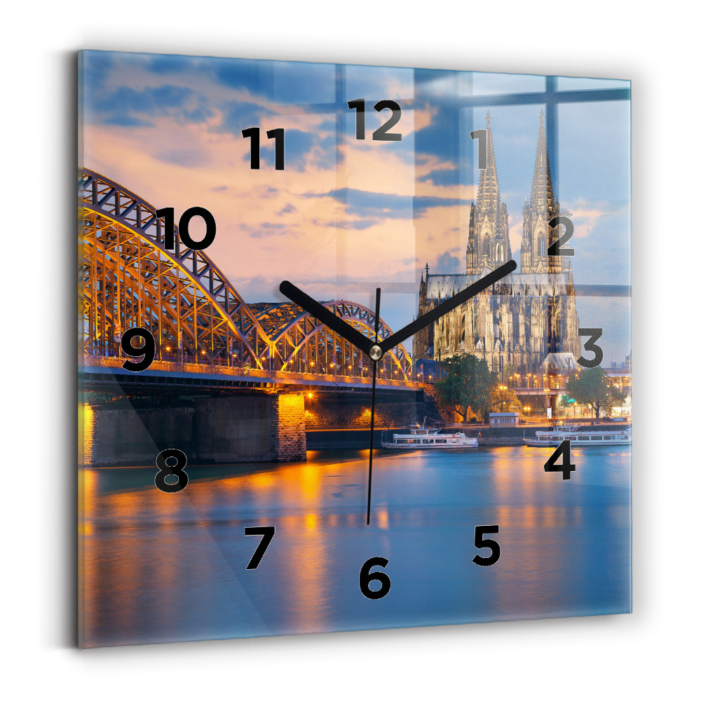 Horloge murale carrée Vue de l'hôtel de ville