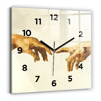 Horloge carrée en verre Création d'Adam