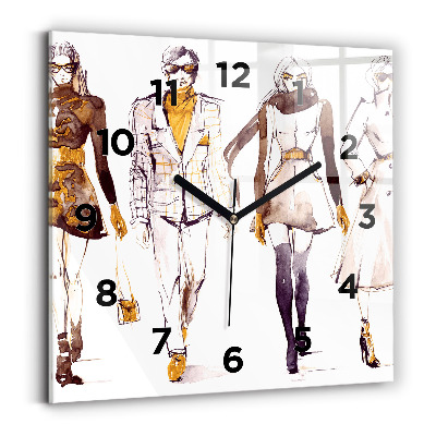 Horloge murale carrée Femme et homme