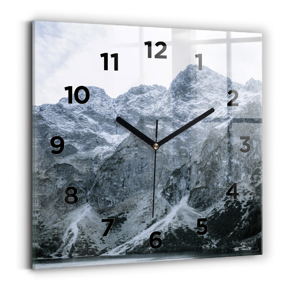 Horloge carrée en verre Morskie Oko dans les Tatras