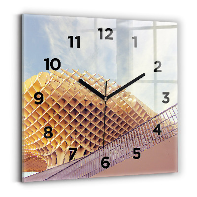 Horloge carrée en verre Point de vue à Séville