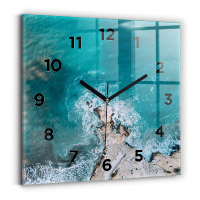 Horloge murale carrée Fjords de la Costa Blanca