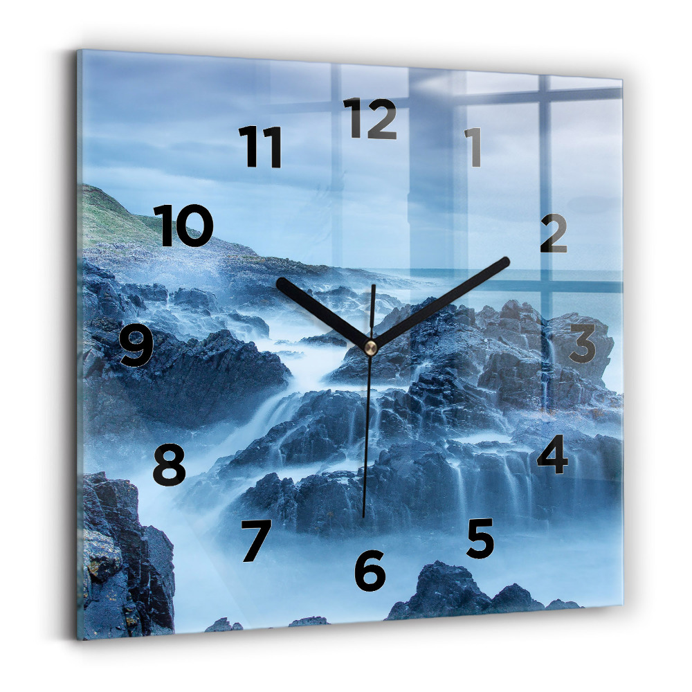 Horloge carrée en verre Phare