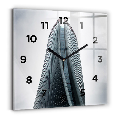Pendule carrée en verre Gratte-ciel de Milan