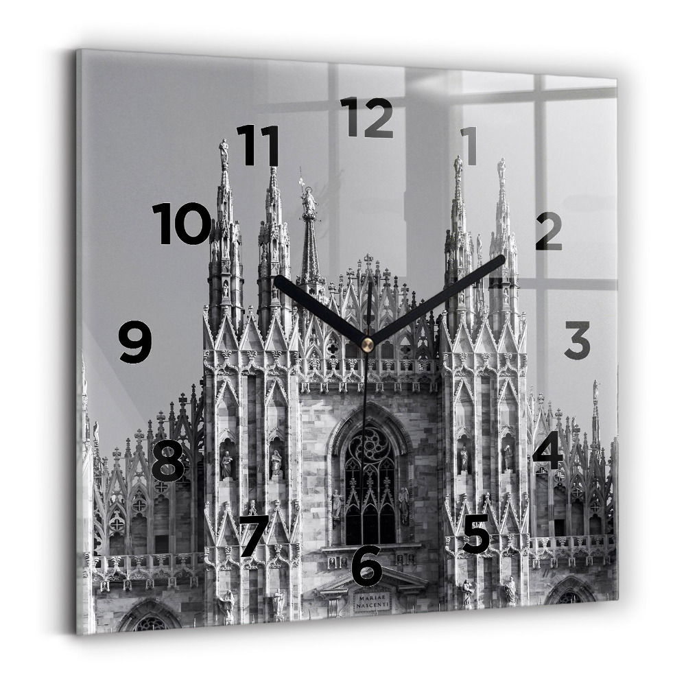Horloge carrée en verre Cathédrale Duomo Di Milano