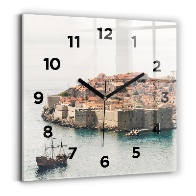 Horloge murale carrée Voilier à Dubrovnik
