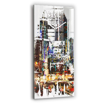 Horloge verticale en verre Ville de New York