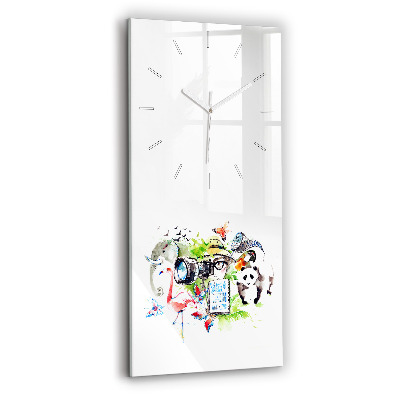 Horloge rectangulaire verticale Zoologiste