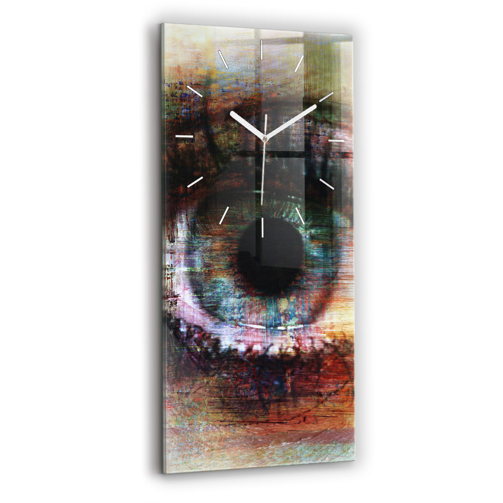 Horloge murale verticale Street art Œil